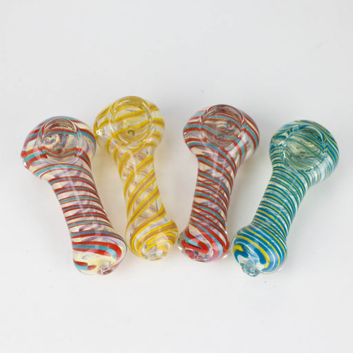 3" Glass Hand Pipe Pack of 2 – Color Assorted Glass Pipe Bongzie Smokes