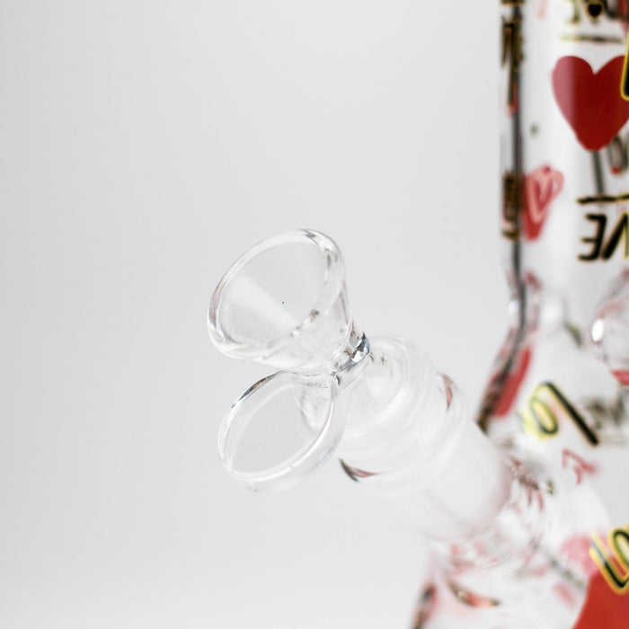 10" Love Design Glass Beaker Bong Glass Bong 777 Smoke
