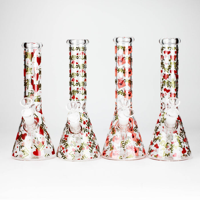 10" Love Design Glass Beaker Bong Glass Bong 777 Smoke