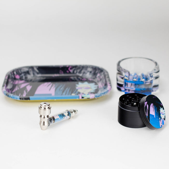 4-in-1 Metal Pipe Smoke Set Complete Kit Bundle 777 Smoke RM