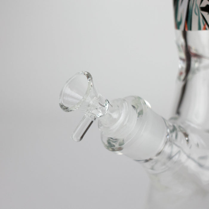 14" The Liberty Is Dead Design 7mm Thick Heavy Duty Glass Beaker Bong Glass Bong 777 Smoke