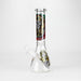10" King Of Death Design Glass Beaker Bong Glass Bong 777 Smoke Design3