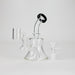 6" 2-in-1 Color Accented Mini Rig with Perc, Banger & Bowl Included Glass Rig 777 Smoke Black