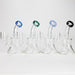 6" 2-in-1 Color Accented Mini Rig with Perc, Banger & Bowl Included Glass Rig 777 Smoke