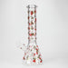 14" Love Design 7mm Thick Heavy Duty Glass Beaker Bong Glass Bong 777 Smoke Design1