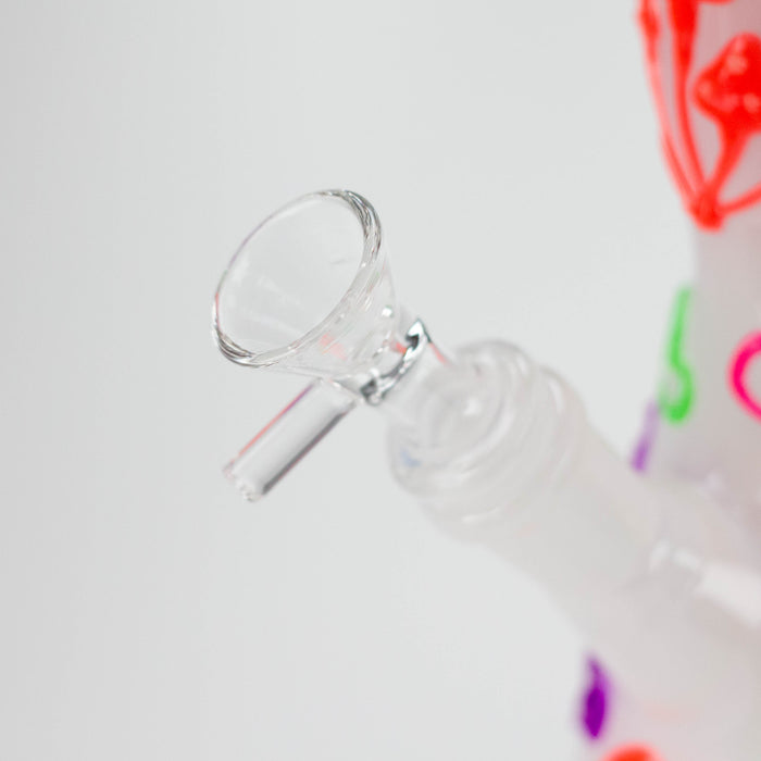 10" 3D Love Mushroom Design Glass Beaker Bong Glass Bong 777 Smoke