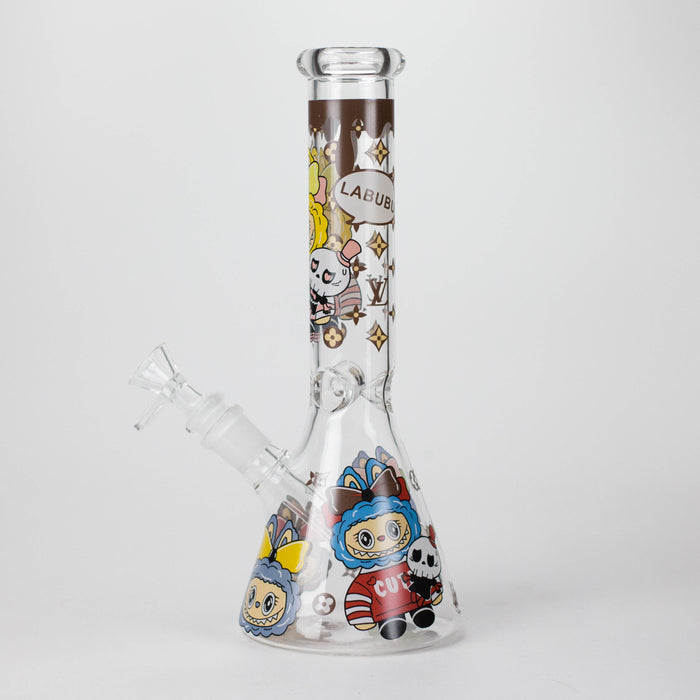 10" Lovely Cartoon Design Glass Beaker Bong Glass Bong 777 Smoke