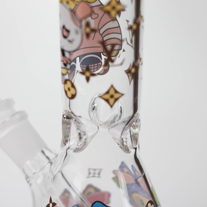 10" Lovely Cartoon Design Glass Beaker Bong Glass Bong 777 Smoke