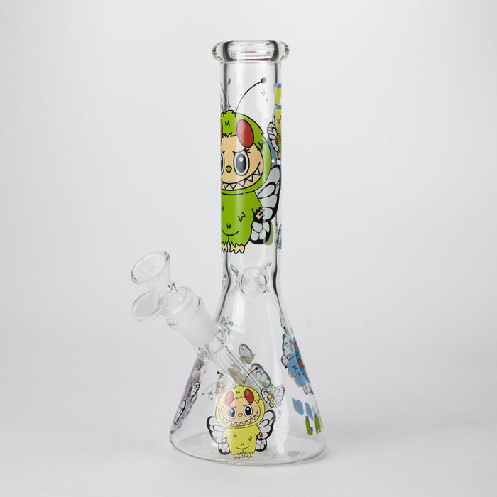 10" Lovely Cartoon Design Glass Beaker Bong Glass Bong 777 Smoke Design3