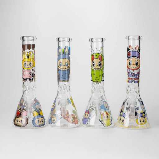 10" Lovely Cartoon Design Glass Beaker Bong Glass Bong 777 Smoke