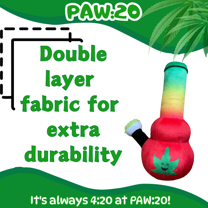 Bo da Bong - Parody Plush Rasta Color Squeaker Dog Toy - 9" For Pet PAW20