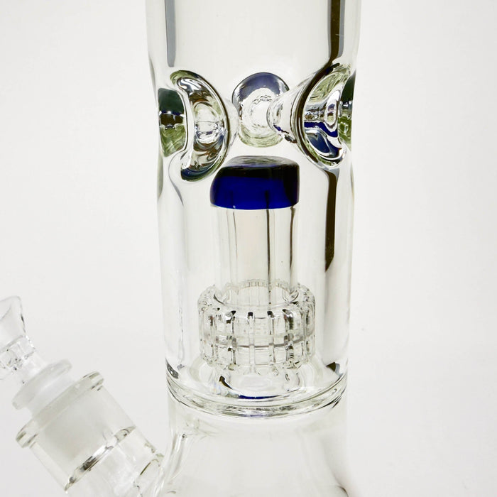 16" Color-Accented Glass Water Bong with Percolator