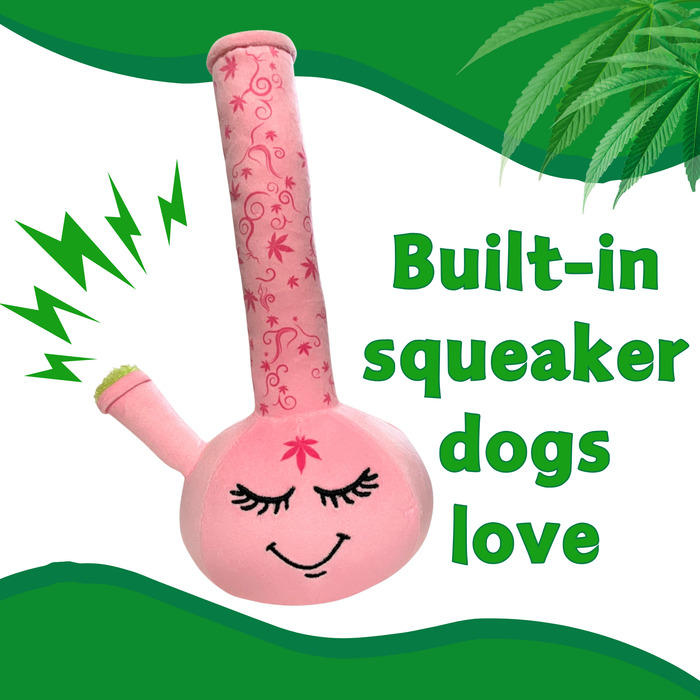 Harmony Bong - Parody Plush Squeaky Dog Toy - 10" For Pet PAW20