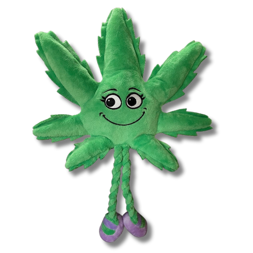 Mary Jane the Marijuana Leaf - Squeaky Dog Toy & Shelf-Sitter Plushie - 13" For Pet PAW:20