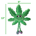 Mary Jane the Marijuana Leaf - Squeaky Dog Toy & Shelf-Sitter Plushie - 13" For Pet PAW:20