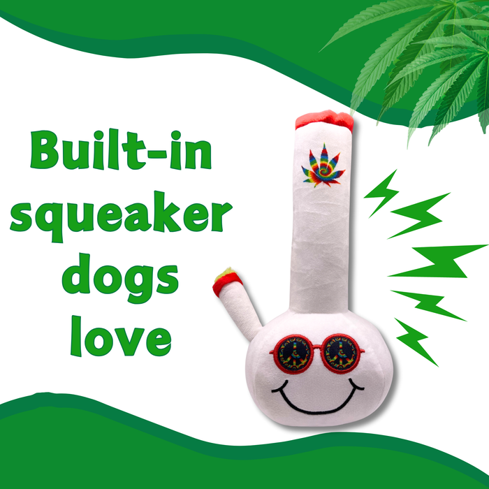 Billie Bong - Parody Plush Squeaky Dog Toy - 10" For Pet PAW20
