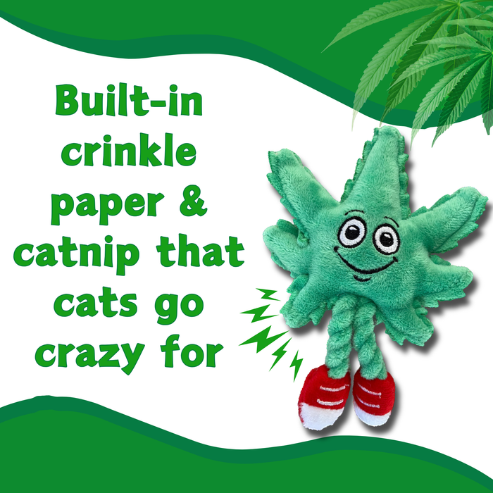 Lil' MJ the Marijuana Leaf - Plush Catnip Cat Toy - 6" For Pet PAW:20