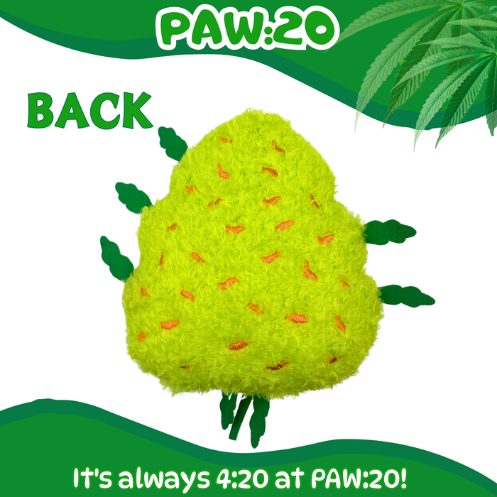 Bud the Weed Nug - Parody Plush Squeaky Dog Toy - 6" For Pet PAW:20