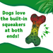 Stoned to da Bone, Rasta Marijuana Leaf Patten - Squeaky Bone Dog Toy - 8" For Pet PAW:20