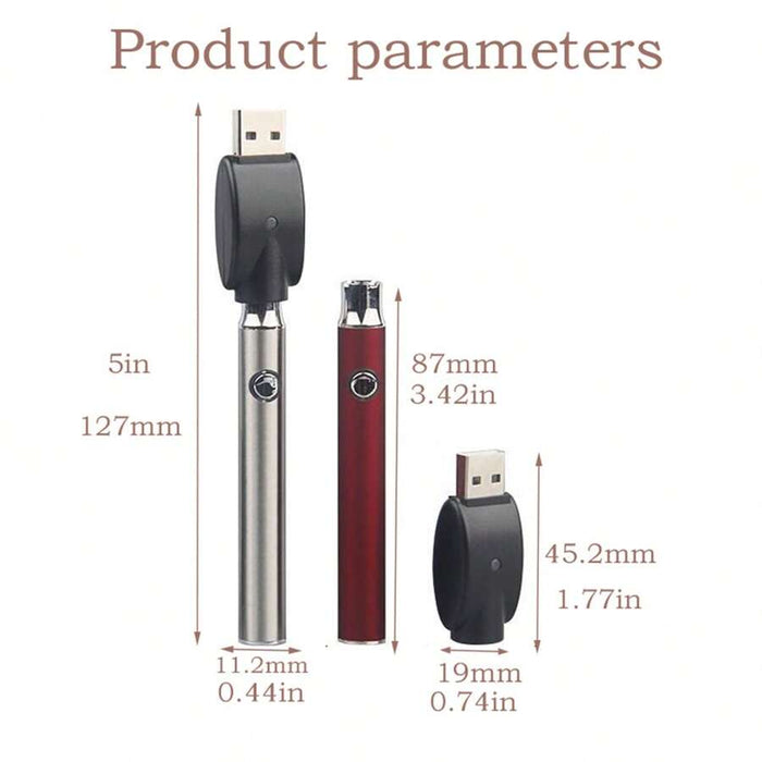 Vertex Slim Variable Voltage 510 Battery (350mAh) 510 Battery Super Supplys Inc