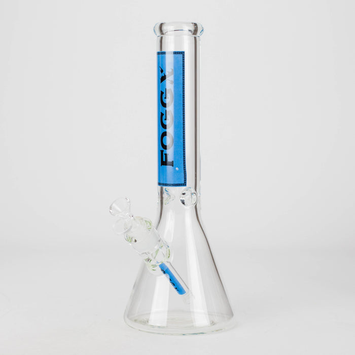 FOGGX | 14" Glass Water Pipe – 7mm Thick [FT590] Glass Bong LEHIGH WHOLESALE Blue