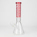 FOGGX | 14" Sandblasted Beaker Glass Water Pipe – 7mm Thick [FT292] Glass Bong LEHIGH WHOLESALE Red
