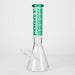FOGGX | 14" Sandblasted Beaker Glass Water Pipe – 7mm Thick [FT292] Glass Bong LEHIGH WHOLESALE Green