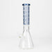FOGGX | 14" Sandblasted Beaker Glass Water Pipe – 7mm Thick [FT292] Glass Bong LEHIGH WHOLESALE Blue