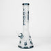FOGGX | 14" Sandblasted Frosted Small Skull Beaker Glass Water Pipe – 7mm Thick [FT1649ATS] Glass Bong LEHIGH WHOLESALE Gray