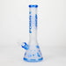 FOGGX | 14" Sandblasted Frosted Small Skull Beaker Glass Water Pipe – 7mm Thick [FT1649ATS] Glass Bong LEHIGH WHOLESALE Blue