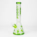 FOGGX | 14" Sandblasted Frosted Small Skull Beaker Glass Water Pipe – 7mm Thick [FT1649ATS] Glass Bong LEHIGH WHOLESALE Green
