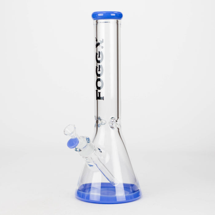 FOGGX | 14" Beaker Glass Bong – 7mm Thick [FT540] Glass Bong LEHIGH WHOLESALE Blue