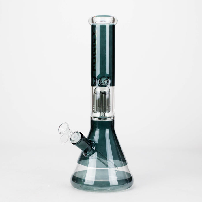 FOGGX | 14" Colored Glass Water Pipe with Percolator [FTLL09] Glass Bong LEHIGH WHOLESALE Smoke