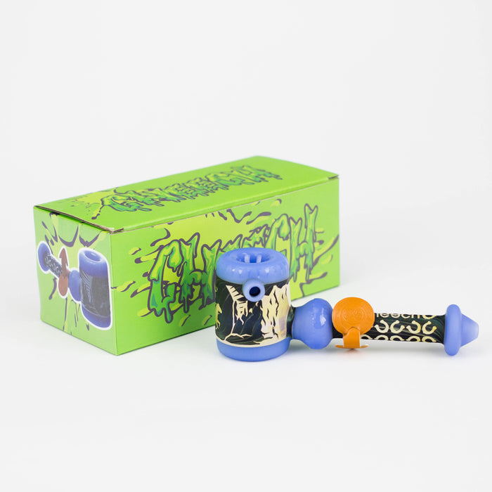 Cheech | 6" Sandblast Hand Pipe – CH-PIPE-249 (Assorted Colors) Glass Pipe Smoking Cat Distribution