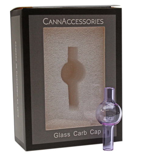 CannAccessories | Glass Globe Directional Airflow Carb Cap (Purple) Cap · Dabber · Insert · Clip · Nail Maq Distributors