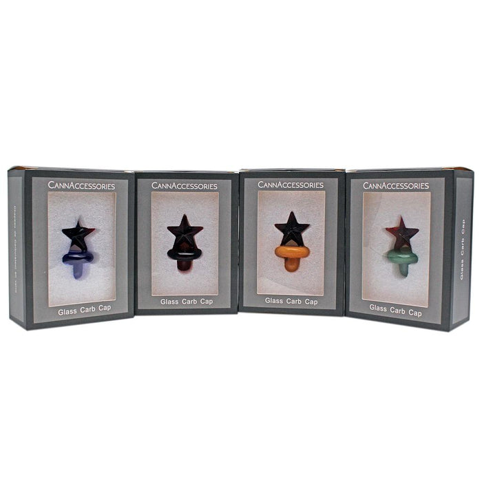 CannAccessories | Glass Star Carb Cap (Blue) Cap · Dabber · Insert · Clip · Nail Maq Distributors