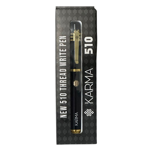 Karma | Pen Discreet With Writing Attachment 510 Battery (Black) 510 Battery Maq Distributors