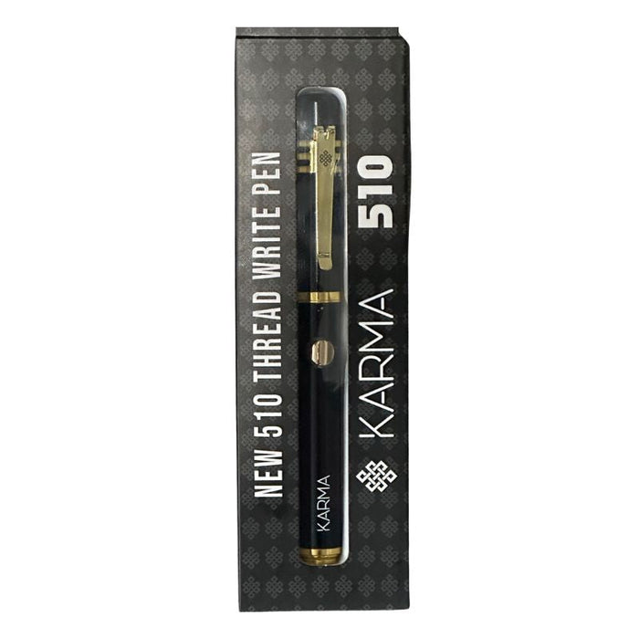 Karma | Pen Discreet With Writing Attachment 510 Battery (Black) 510 Battery Maq Distributors