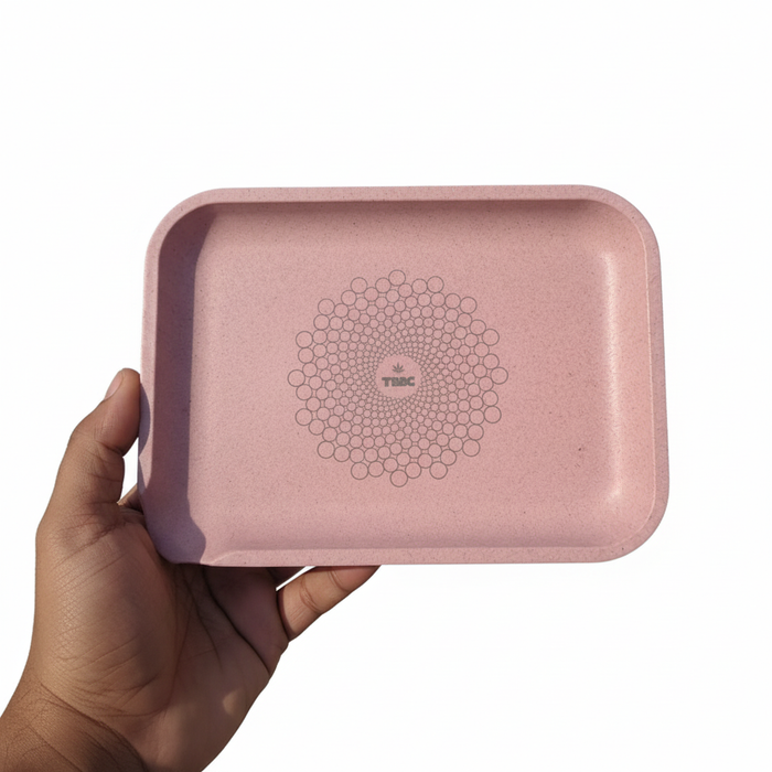 TBBC Rose Bliss Eco Rolling Tray | 100% Biodegradable Pulp | Wholesale Bulk Tray THEBOOMBOXCLUB Canada