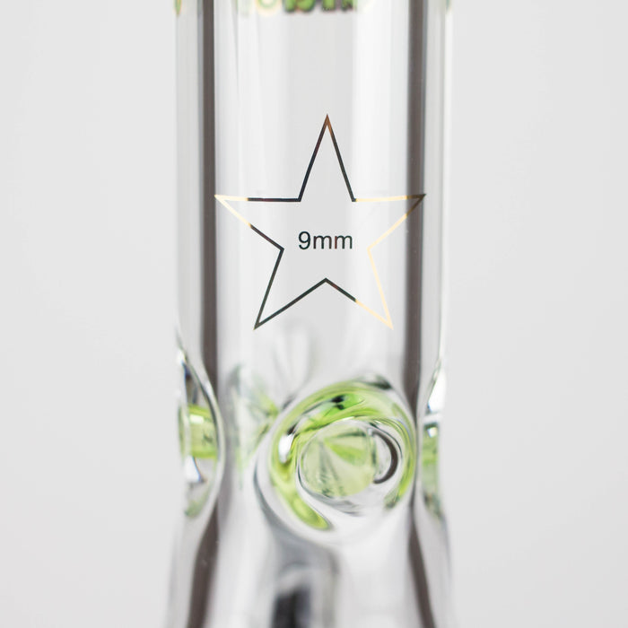 Spark | 18" 9 mm glass water bong with thick base ( GP2050 ) Glass Bong ONE