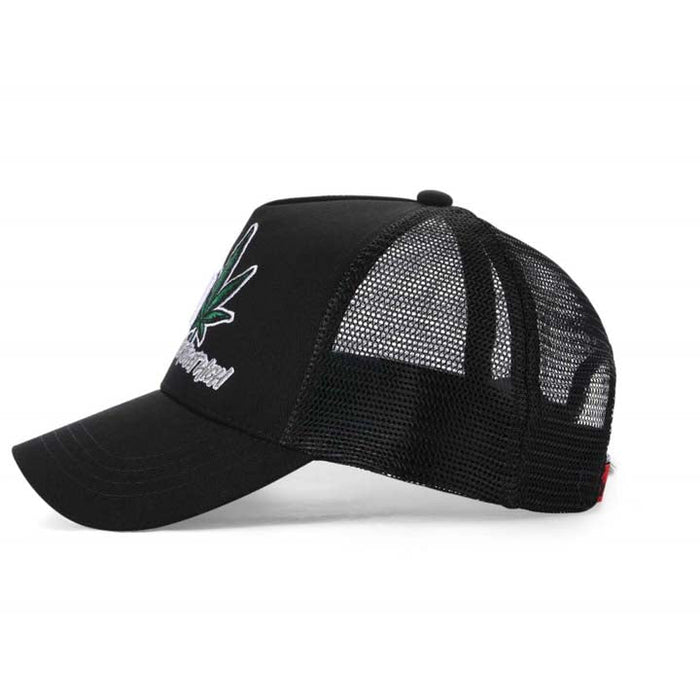 High-Crown 5-Panel “420” Embroidered Cap - Black Hat & Toque Super Supplys Inc