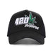 High-Crown 5-Panel “420” Embroidered Cap - Black Hat & Toque Super Supplys Inc