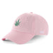 Low-Crown 6-Panel Embroidered Leaf Cap-Pink Hat & Toque Super Supplys Inc