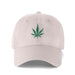 Low-Crown 6-Panel Embroidered Leaf Cap - Beige Hat & Toque Super Supplys Inc