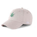 Low-Crown 6-Panel Embroidered Leaf Cap - Beige Hat & Toque Super Supplys Inc