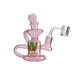 Wellcann | 5" Glass Dab Rig with Circ Perc – Includes Quartz Banger Glass Rig Super Supplys Inc Pink
