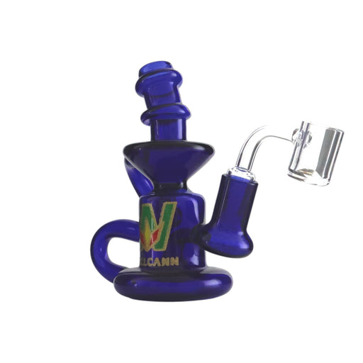 Wellcann | 5" Glass Dab Rig with Circ Perc – Includes Quartz Banger Glass Rig Super Supplys Inc Blue