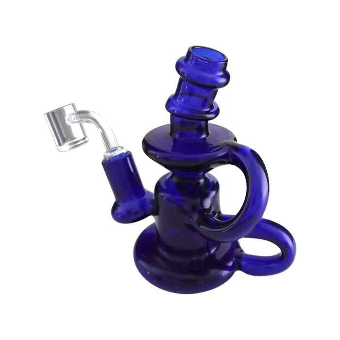 Wellcann | 5" Glass Dab Rig with Circ Perc – Includes Quartz Banger Glass Rig Super Supplys Inc