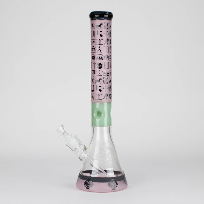 18" 7mm Glass Beaker Bong – Stone Age Design with Ice Catcher Glass Bong 777 Smoke