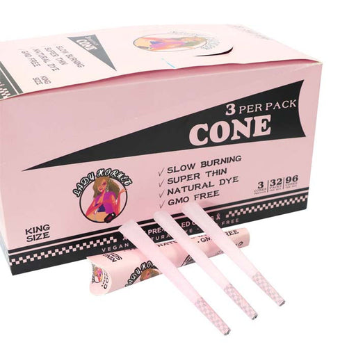 LADY HORNET | Pink King Size Pre-Rolled Cones – 3pcs/Pack, 32 Packs/Box Pre-rolled Cone (display Pack) Super Supplys Inc